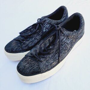 Converse One Star Women's Black / Gunmetal Platform OX Sneakers - size 11